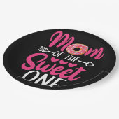 Mam van de Sweet One Sprinkst Donut Papieren Bordje (Gekanteld)