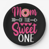 Mam van de Sweet One Sprinkst Donut Papieren Bordje (Voorkant)