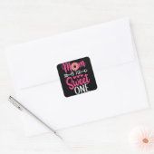 Mam van de Sweet One Sprinkst Donut Vierkante Sticker (Envelop)