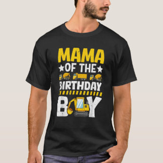 Mam van de verjaardag Boy Construction Theme Party T-shirt