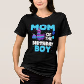 Mam van de verjaardag jongen lama moeder en vader  Tri-Blend shirt (Voorkant)