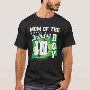 Mam van de verjaardag jongen zijn mijn 10e verjaar t-shirt