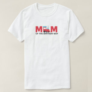 Mam van de verjaardagsjongen Train Birthday T-shirt