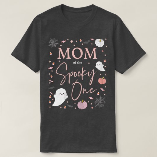Mam van de vrouw van de Spooky One Girl First Birt T-shirt (Design voorkant)