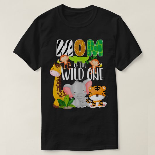 Mam van de Wilde One Zoo Theme Birthday Safari Jun T-shirt (Design voorkant)