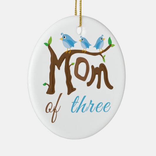 Mam van drie takken keramisch ornament (Rechts)