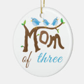 Mam van drie takken keramisch ornament (Links)