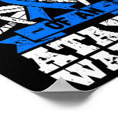 Mam van een ataxia Warrior Awareness Ribbon Dystax Poster (Hoek)