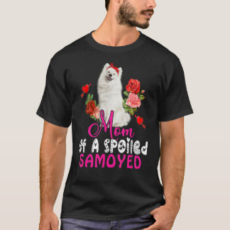 Mam van een bedrukt, met Samoyed Dog Bow Stropdas T-shirt
