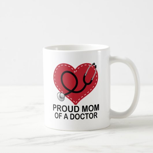 Mam van een Doctor Heart Gift Koffiemok (Rechts)