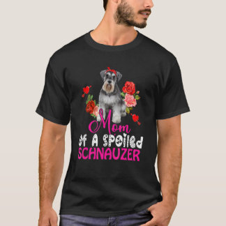 Mam van een geknipt Schnauzer Cute Schnauzer Bow S T-shirt