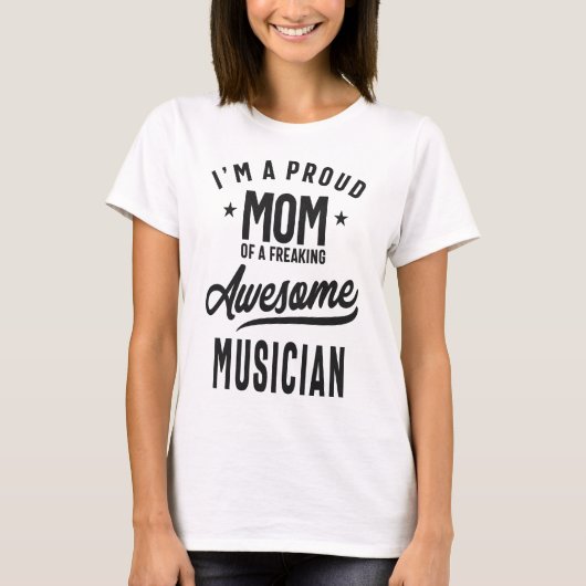 Mam van een geweldige muzikant t-shirt (Voorkant)