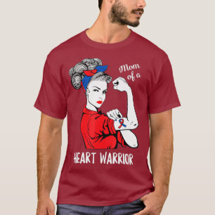 Mam van een hartenwarrior CHD Awareness Congenital T-shirt
