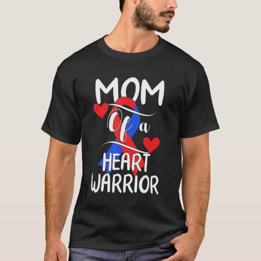 Mam van een hartkwachter Chd Awareness Mah Heart D T-shirt (Voorkant)