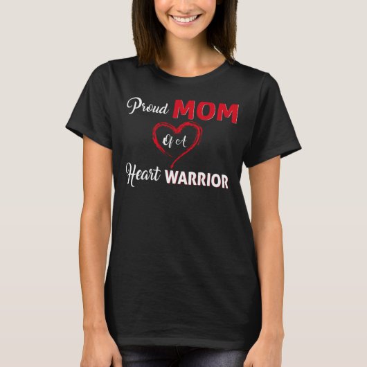 Mam van een hartwarrior-CHD-bewustzijn T-shirt (Voorkant)