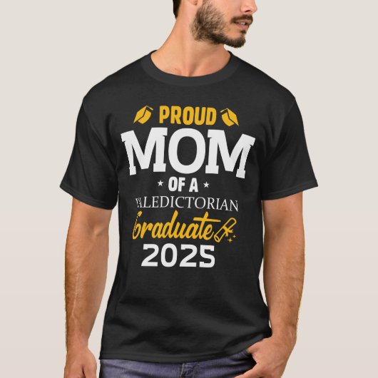 Mam van een Valedictorian Afstuderen 2025 familie T-shirt (Voorkant)