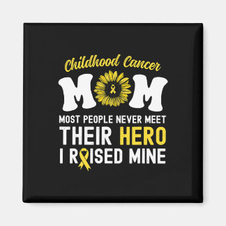 Mam van een Warrior Hero Childhood Cancer Awarenes Magneet