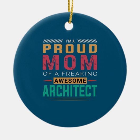 Mam van Geweldige architect Keramisch Ornament (Voorkant)
