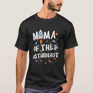 Mam van het astronaut-ruimteschema Birthday Party T-shirt