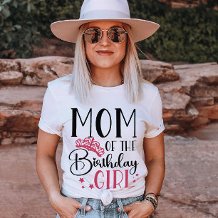 Mam van het Birthday Girl-vogelplein T-shirt