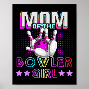 Mam van het Bowler-meisje dat familie Bowling Bir Poster