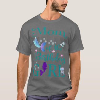 Mam van het meisje van de geboorte Mam Mermaid Fir T-shirt