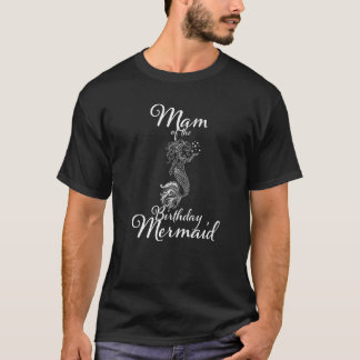 Mam van het meisje van de geboorte Mermaid Daughte T-shirt