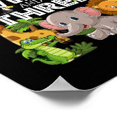 Mam van het Wilde Drie Zoo Birthday Safari Oerwoud Poster (Hoek)