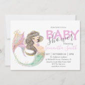 Mam van het Zeemeermin baby shower onder zee Aanko Aankondiging (Voorkant)