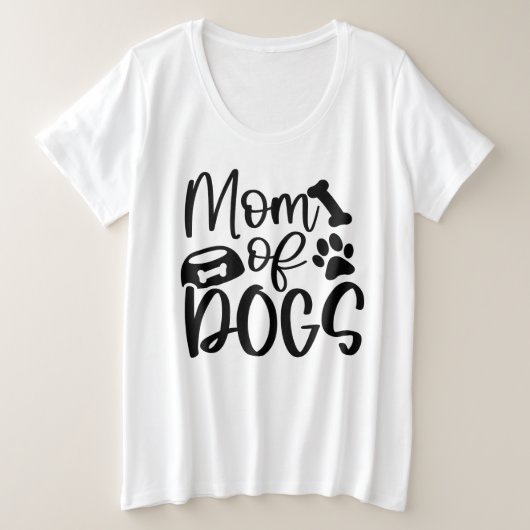 Mam van honden grote maat t-shirt (Design voorkant)