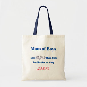 Mam van jongens tote bag