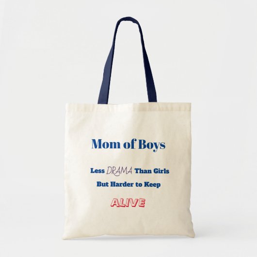 Mam van jongens tote bag (Voorkant)