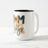 Mam van jongens tweekleurige koffiemok (Voorkant rechts)