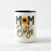 Mam van jongens tweekleurige koffiemok (Center)