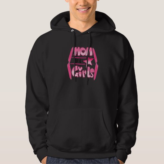 Mam van meisjes Happy Mothers Day Hoodie (Voorkant)