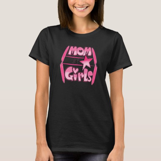 Mam van meisjes Happy Mothers Day T-shirt (Voorkant)