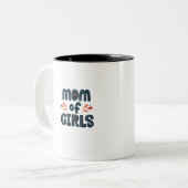 Mam van meisjes tweekleurige koffiemok (Voorkant links)