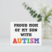 Mam van mijn zoon met autisme briefkaart (Staand voorkant)