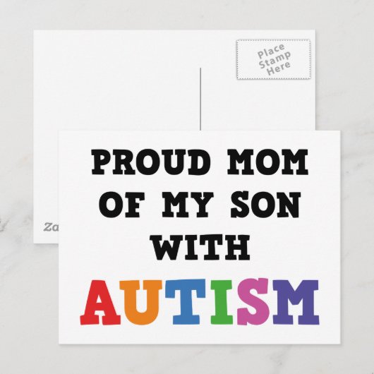 Mam van mijn zoon met autisme briefkaart (Voorkant / Achterkant)