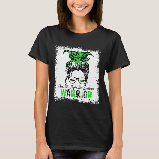 Mam van Nephrotic Syndrome Warrior Green Ribbon Ma T-shirt (Voorkant)