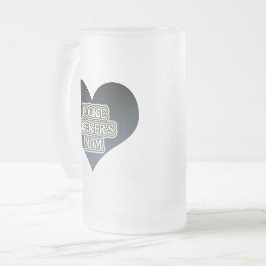 Mam van politieagent matglas bierpul (Voorkant links)