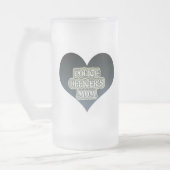 Mam van politieagent matglas bierpul (Links)