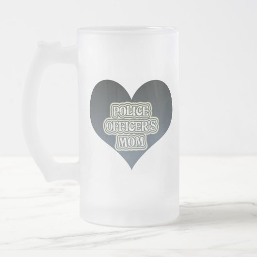 Mam van politieagent matglas bierpul (Links)