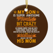 Mam van Super Geweldige Moederdag Funny Son Keramisch Ornament (Voorkant)