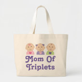 Mam van Triplets Grote Tote Bag (Voorkant)