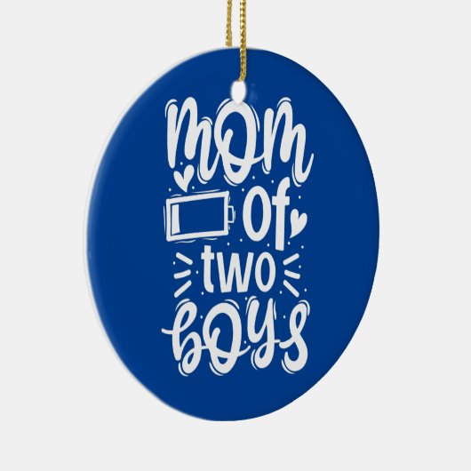 Mam van twee jongens uit Son Moederdag Keramisch Ornament (Rechts)