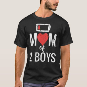Mam van twee jongens, zussen van twee billen Moede T-shirt