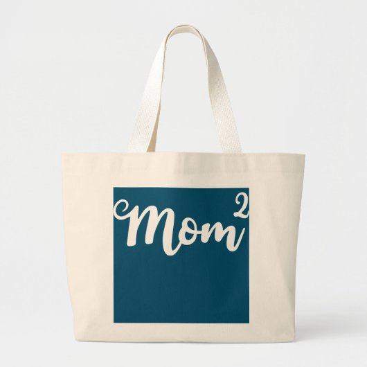 Mam van twee Kinder Moederdag moeder van tweeling Grote Tote Bag (Voorkant)