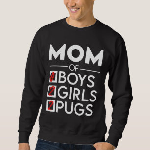 Mam van twee meisjes en twee pugs Essential T-Shir Trui