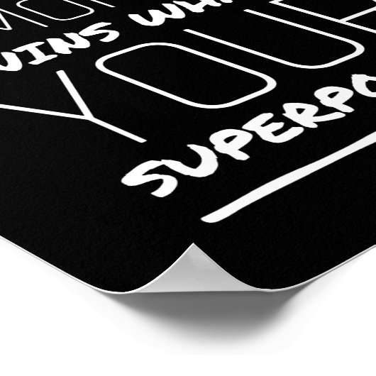 Mam van tweeling supermacht grappige moederdag whi poster (Hoek)